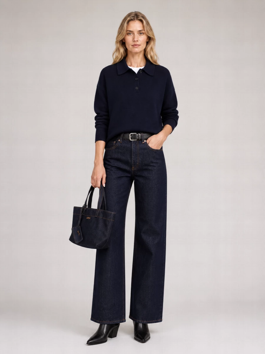 Anine Bing Straight-Leg Denim Jeans