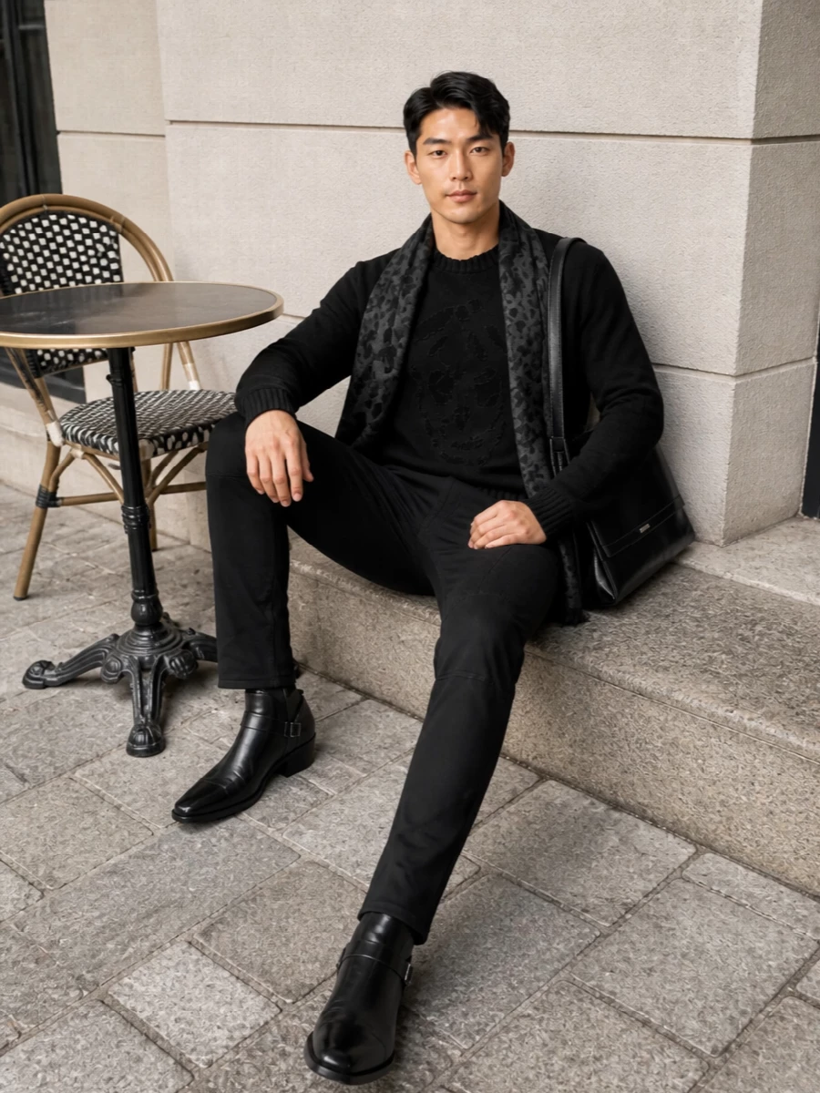 Alexander mcqueen black skull sweater outfit