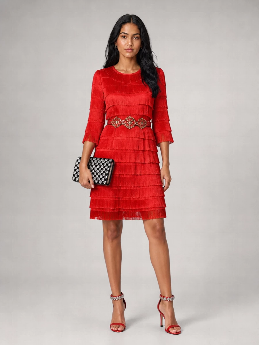 Dolce&Gabbana Crystal Embellished Leather Waist Belt
