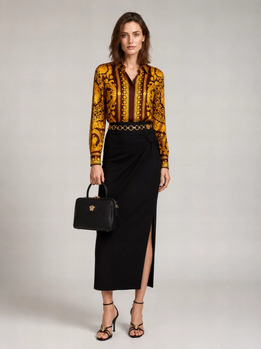 Versace Silk Printed Shirt