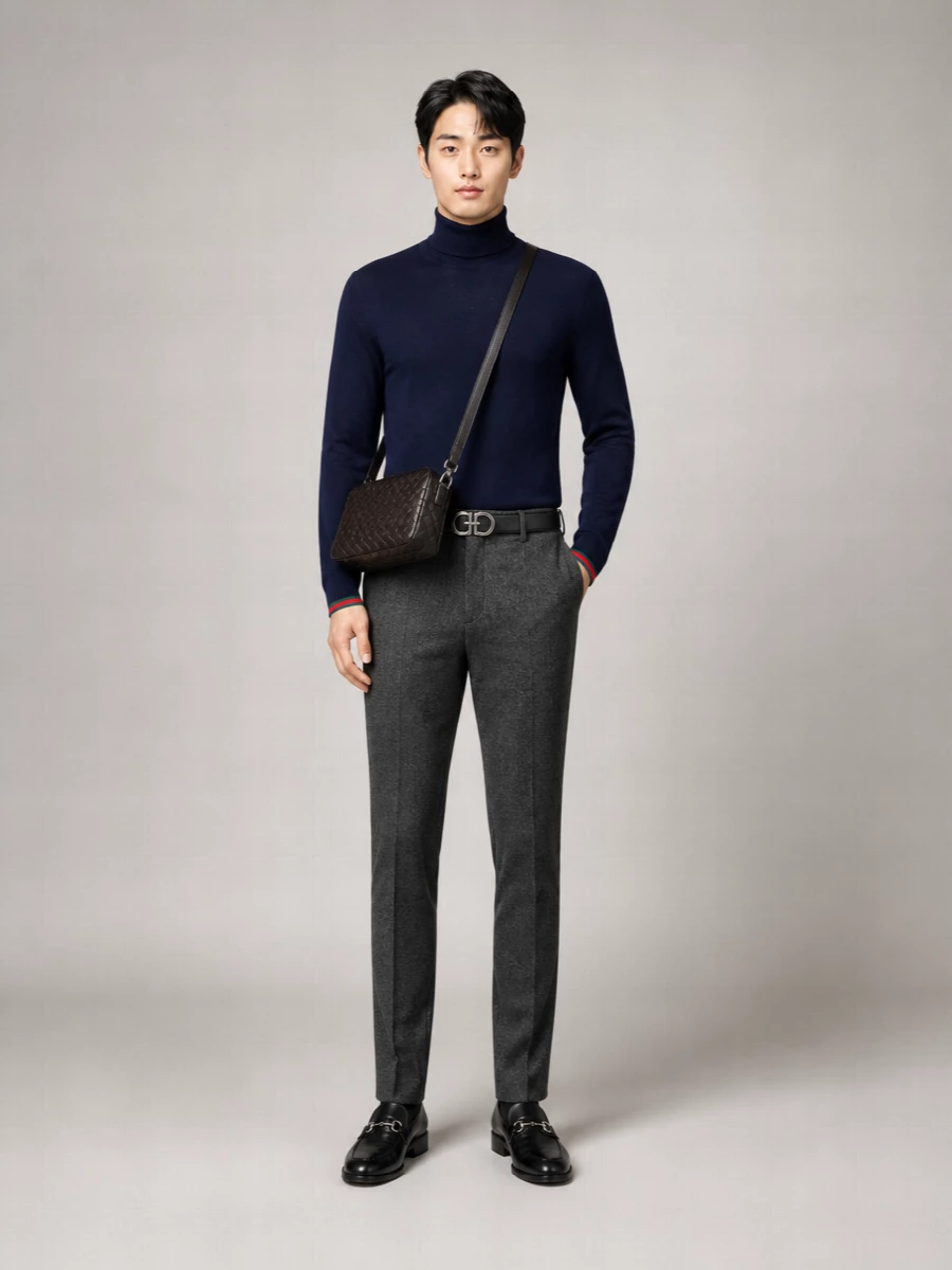 Gucci Cashmere Fine-Knit Turtleneck Sweater