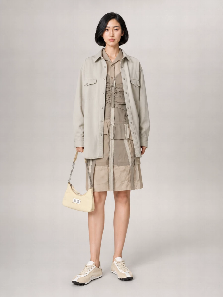 Maison Margiela Denim Oversized Padded Shirt Jacket