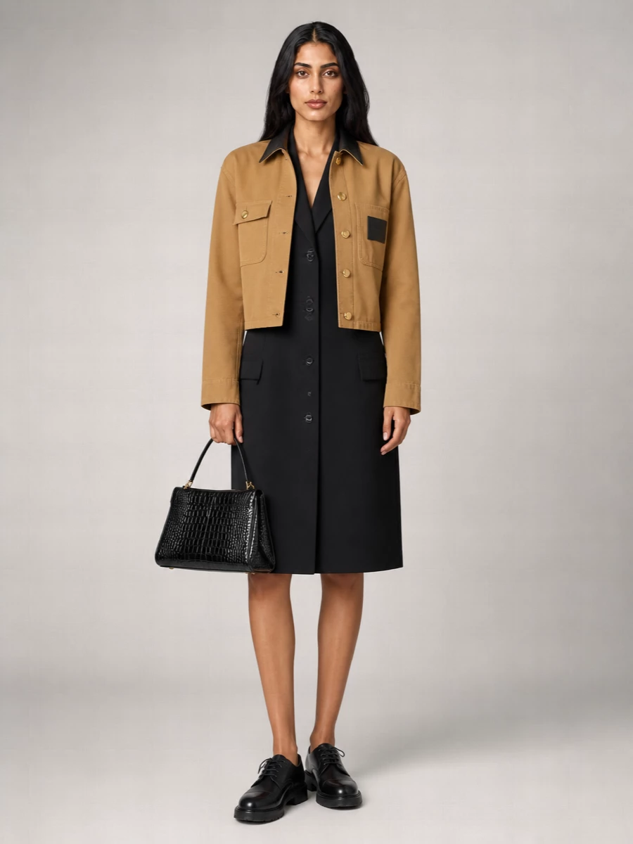 Balenciaga Cotton Short Single-Breasted Coat