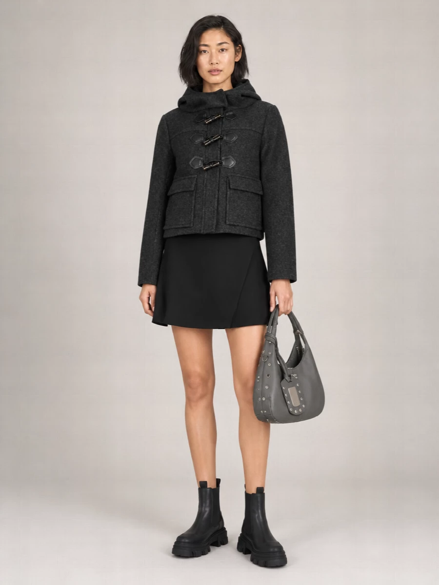 Ganni Cashmere Single-Breasted Coat
