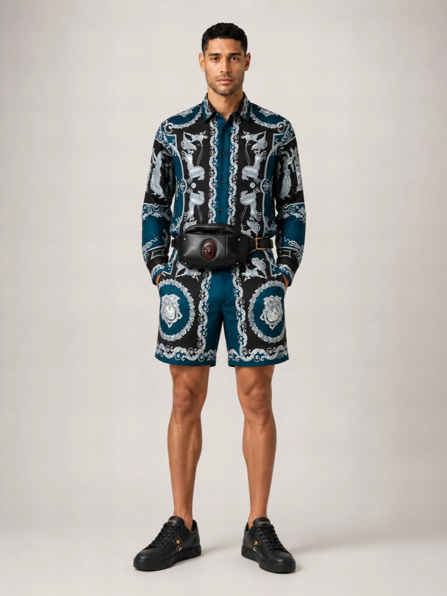 Versace Silk Regular-Fit Printed Shirt
