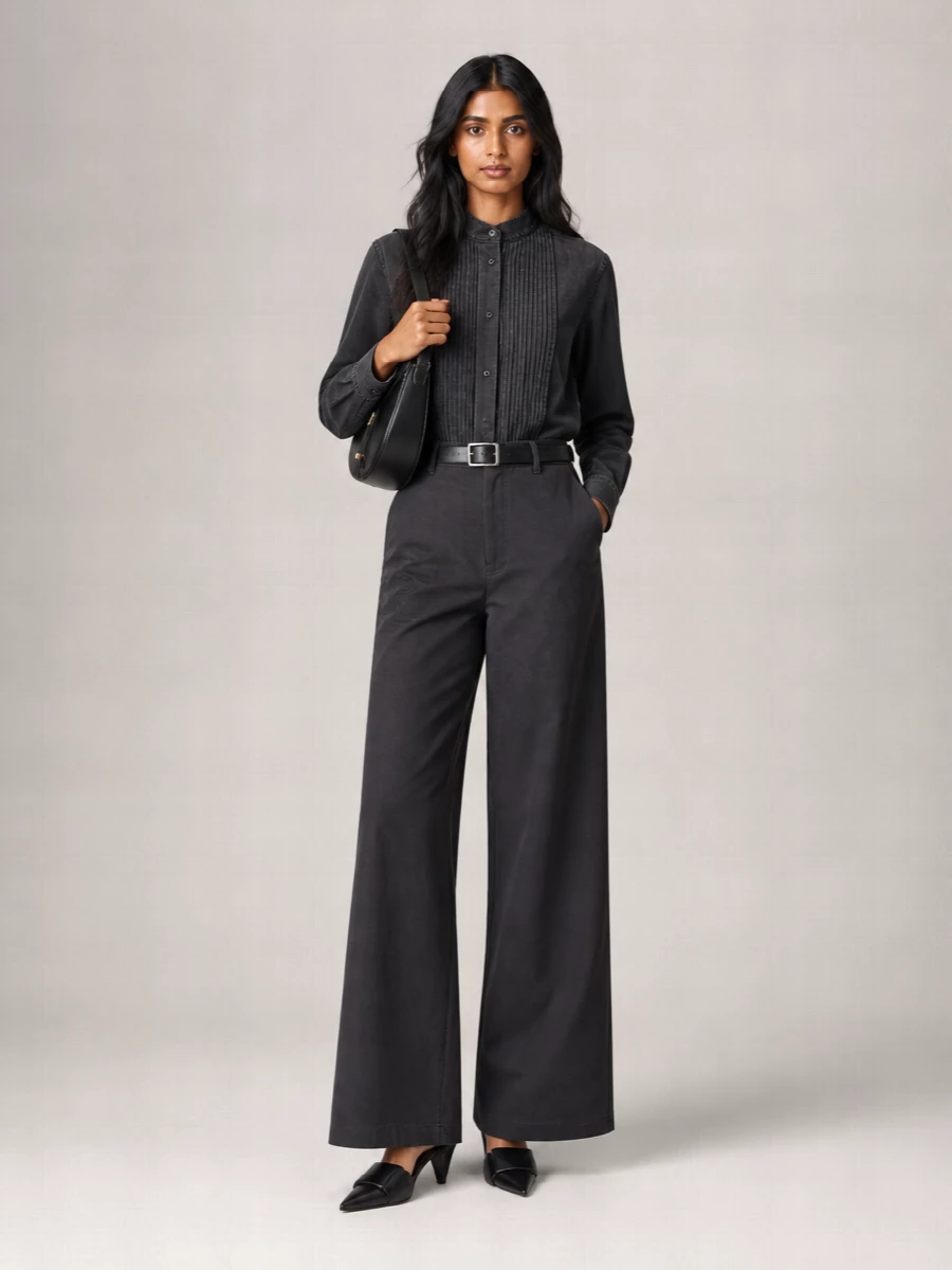 Loewe Cotton Pleated Denim Shirt