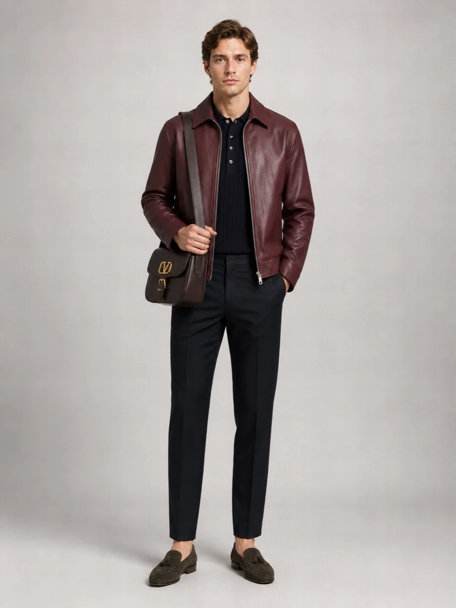 Lardini Calf Leather Jacket