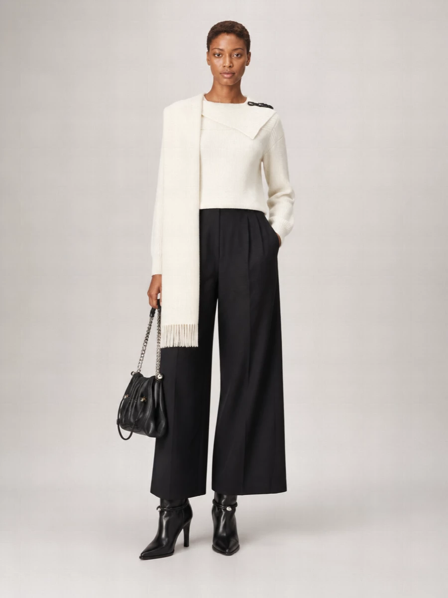Isabel Marant Alpaca Ribbed Asymmetric Turtleneck Jumper