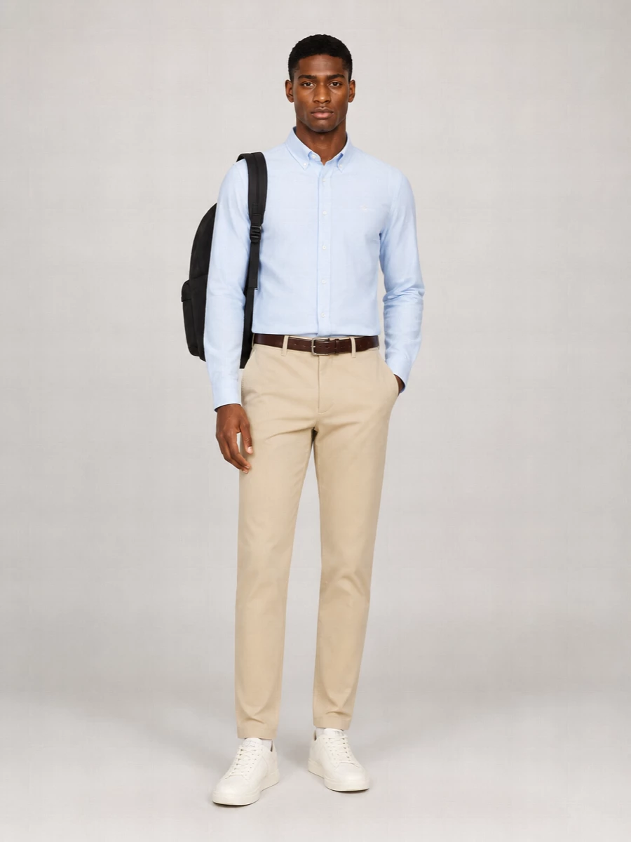 Timberland Linen Cotton Regular-Fit Long-Sleeve Shirt