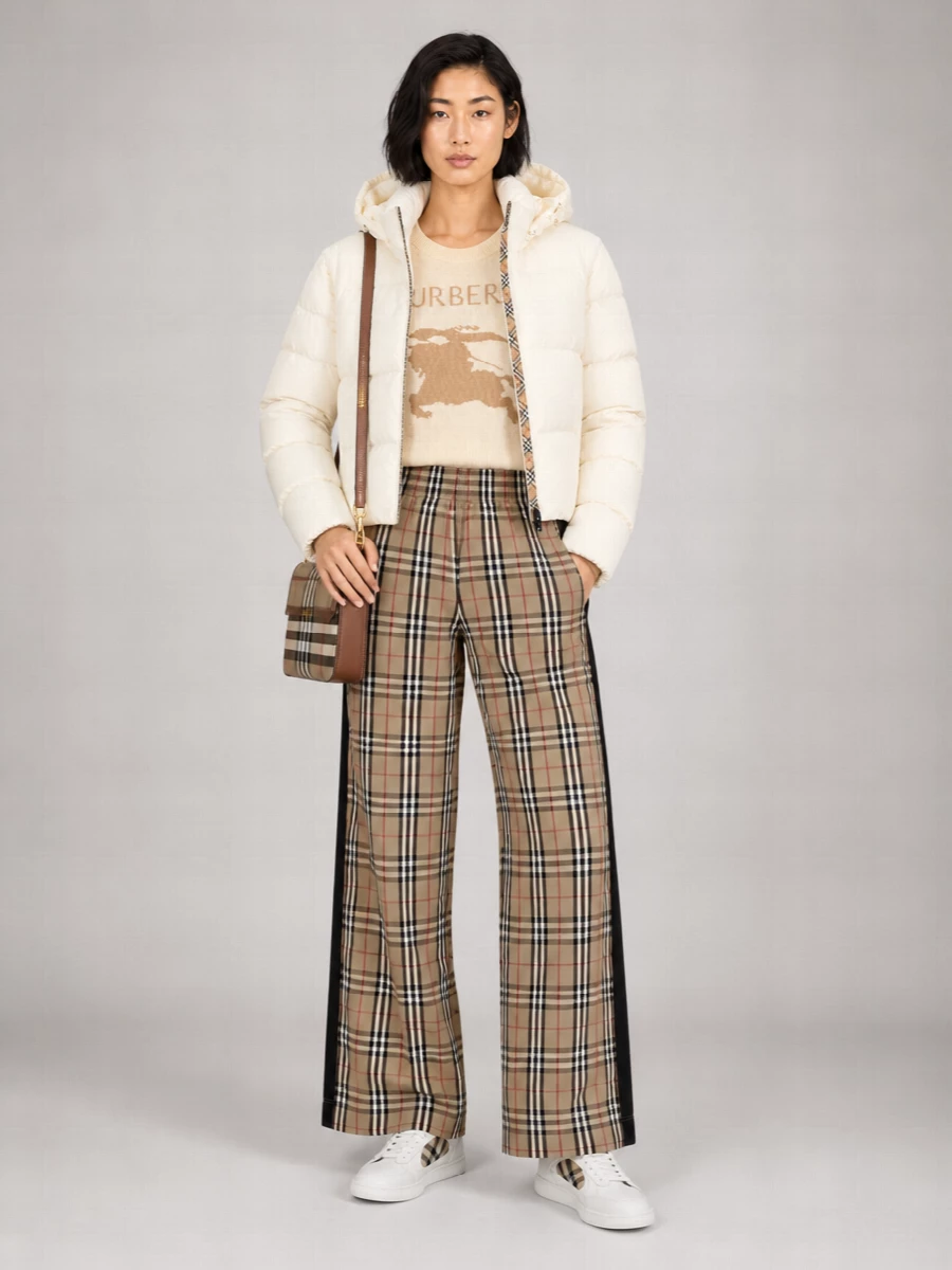 Burberry down cropped puffer jacket
