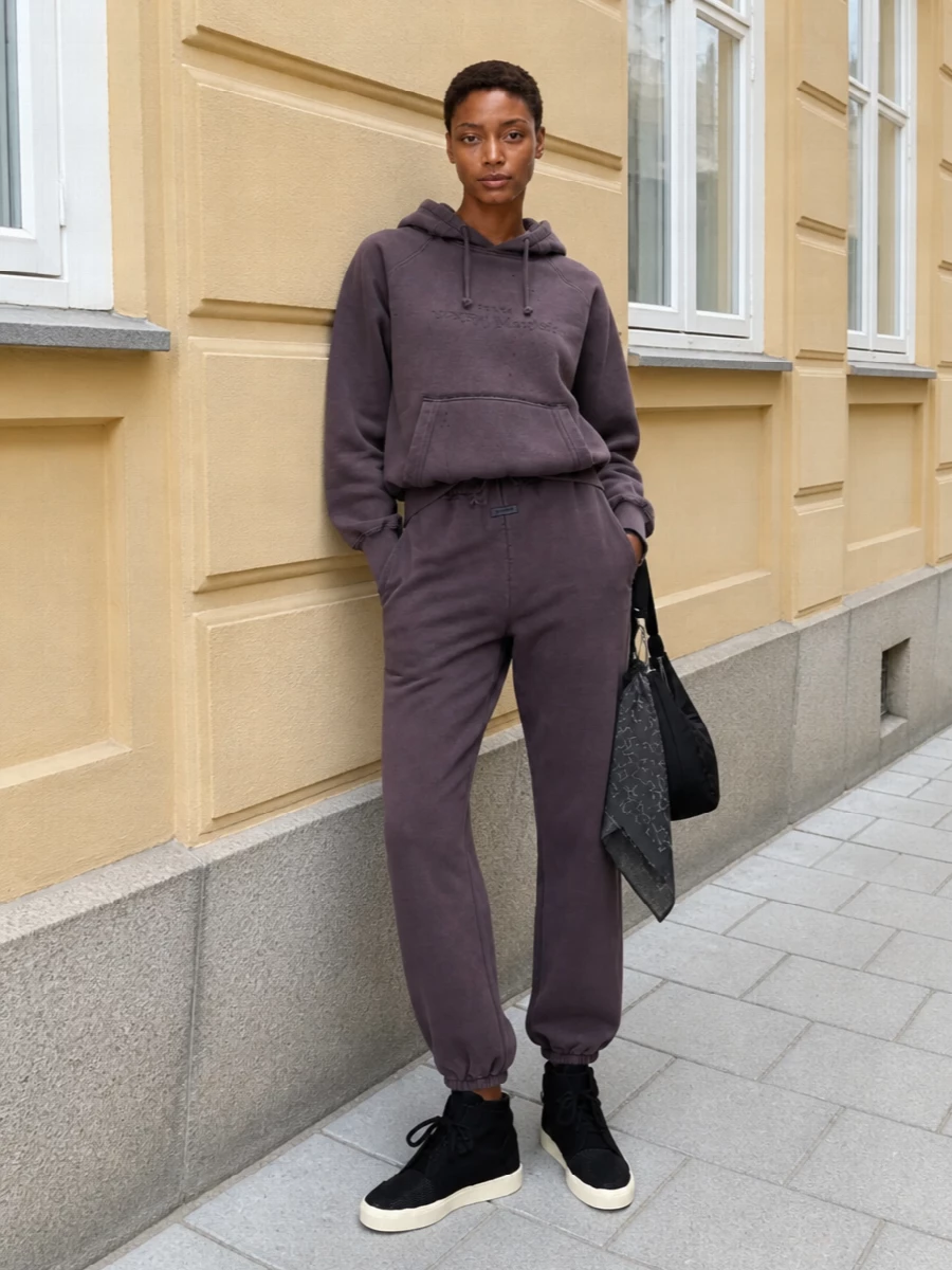 Fear of god joggers margiela hoodie hi top sneakers