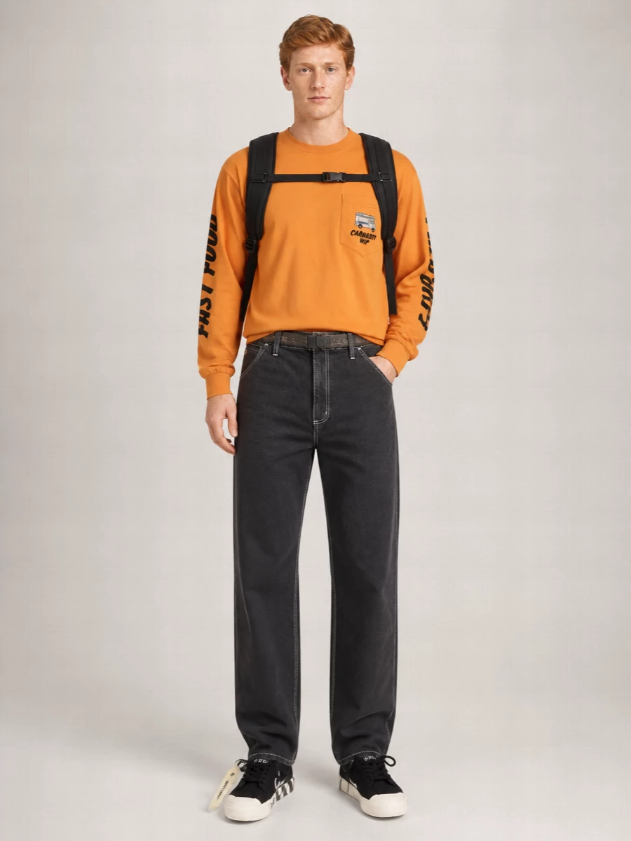 Carhartt Wip Cotton Printed Long-Sleeve T-Shirt
