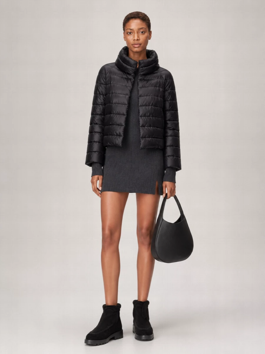 Herno Down Cropped Quilted Puffer Jacket