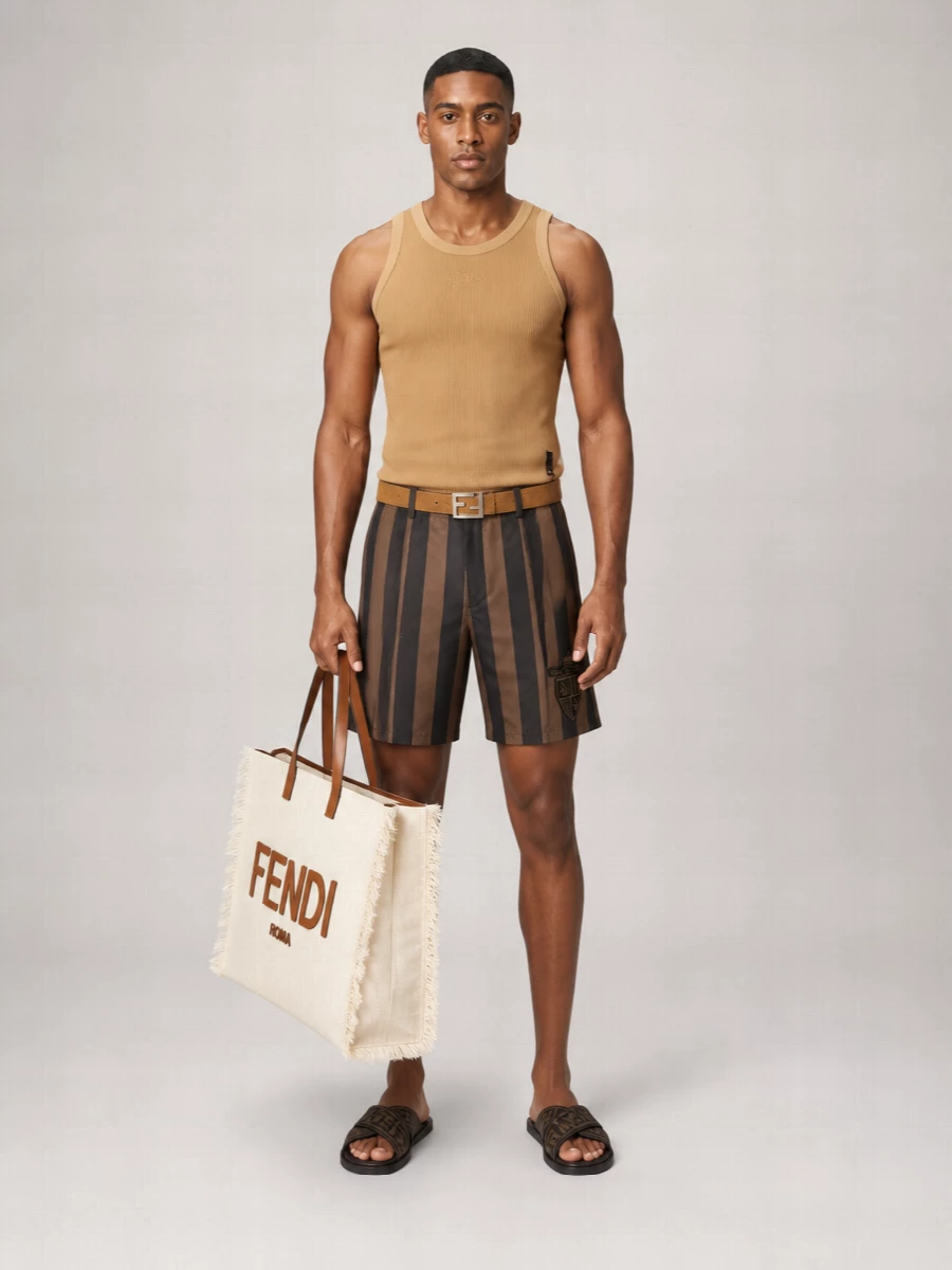 Fendi Printed Swim Shorts