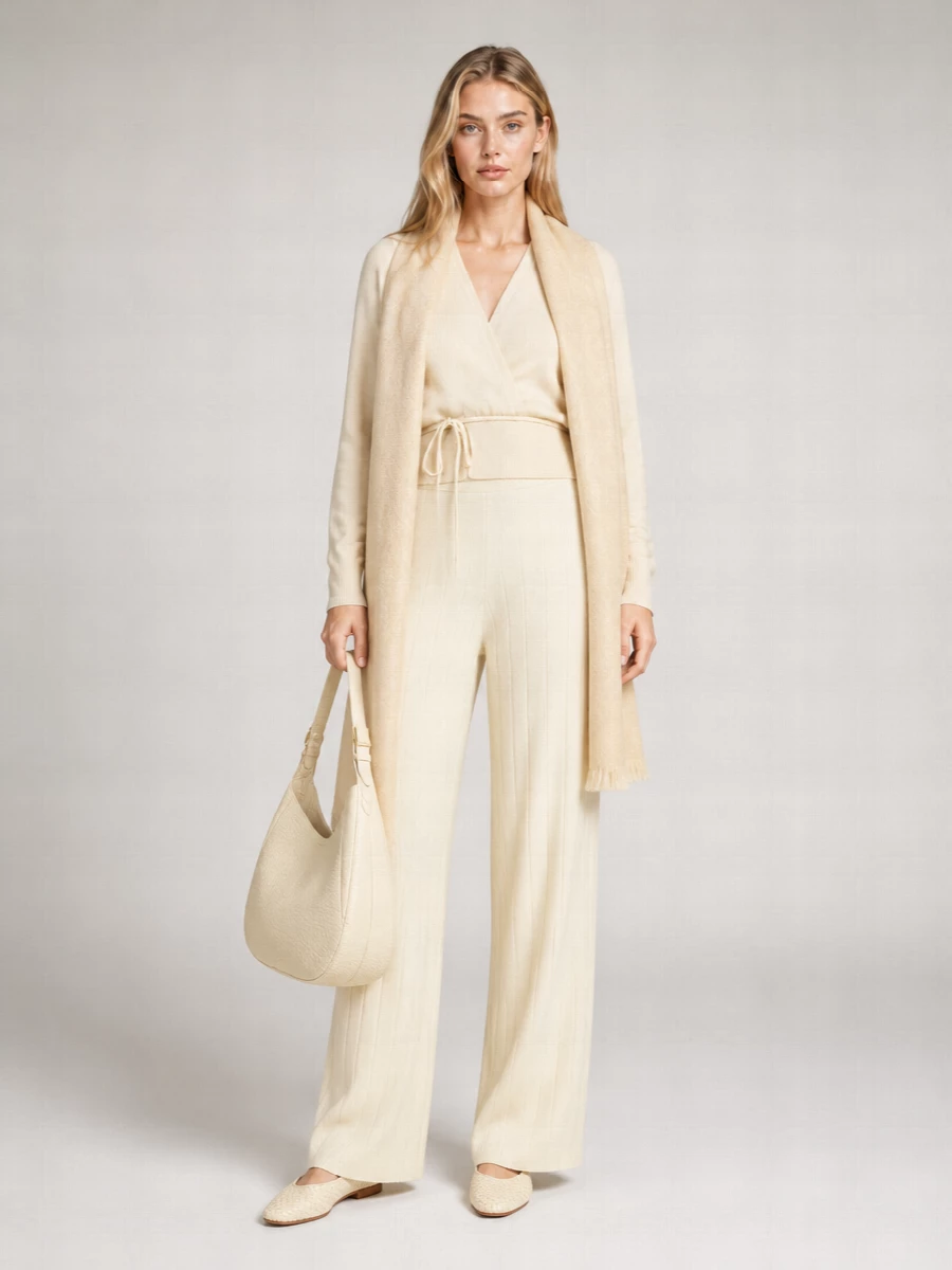 Extreme Cashmere Cashmere Ribbed Wrap V-Neck Cardigan