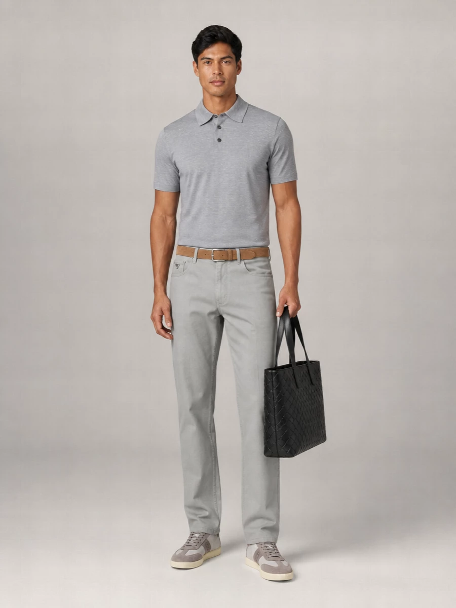 Brioni Cashmere Silk Linen Polo Shirt