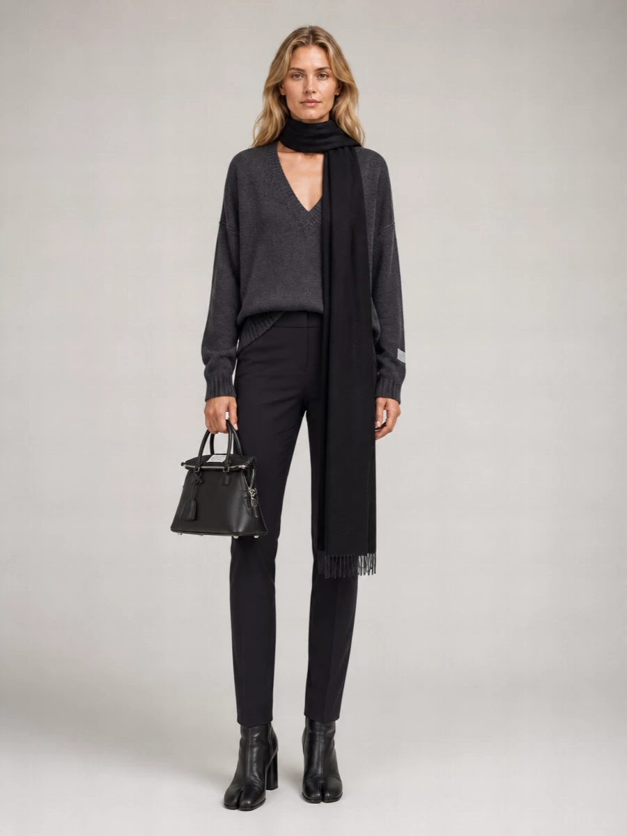 Mm6 Maison Margiela Oversized V-Neck Sweater