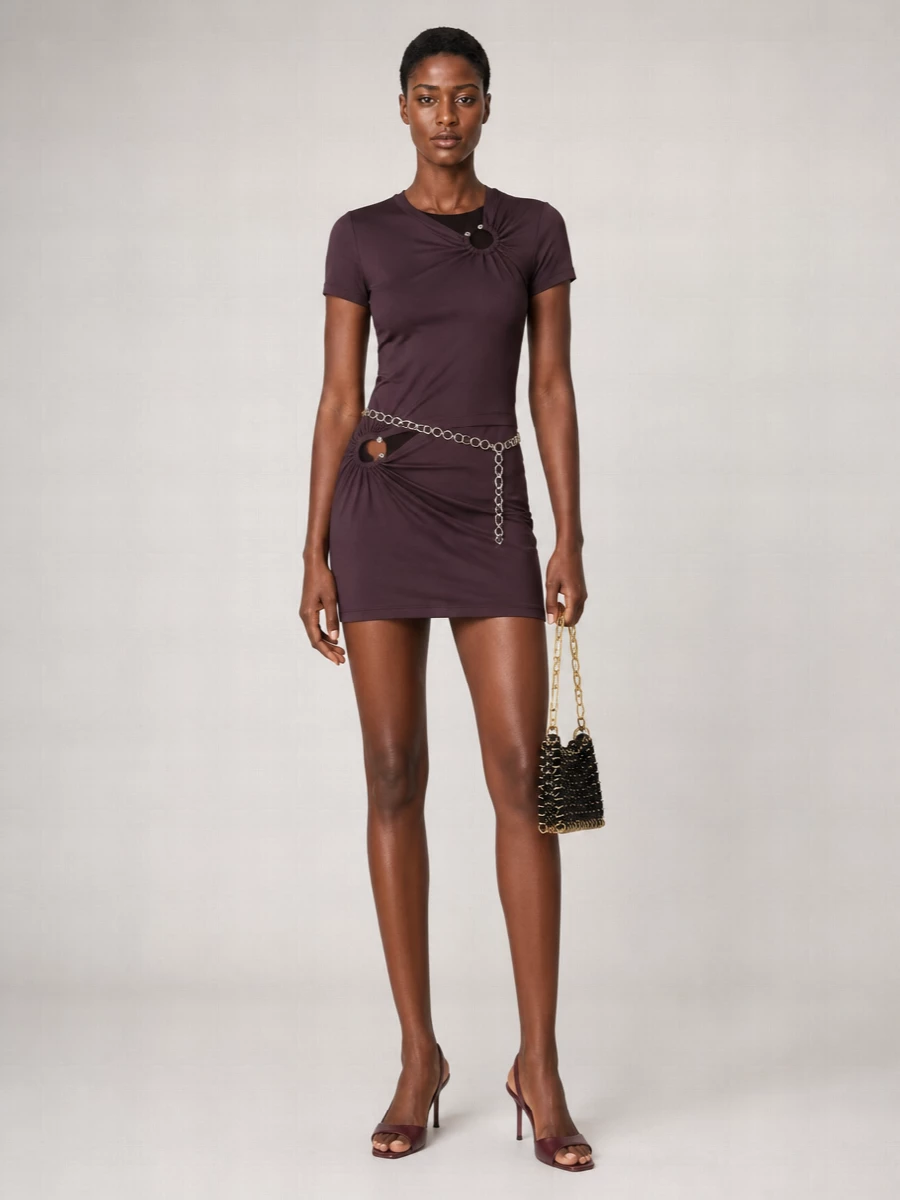 Paco Rabanne 1969 Chain Mail Leather Shoulder Bag
