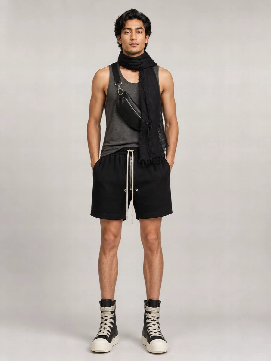 Rick Owens cotton wool swim shorts