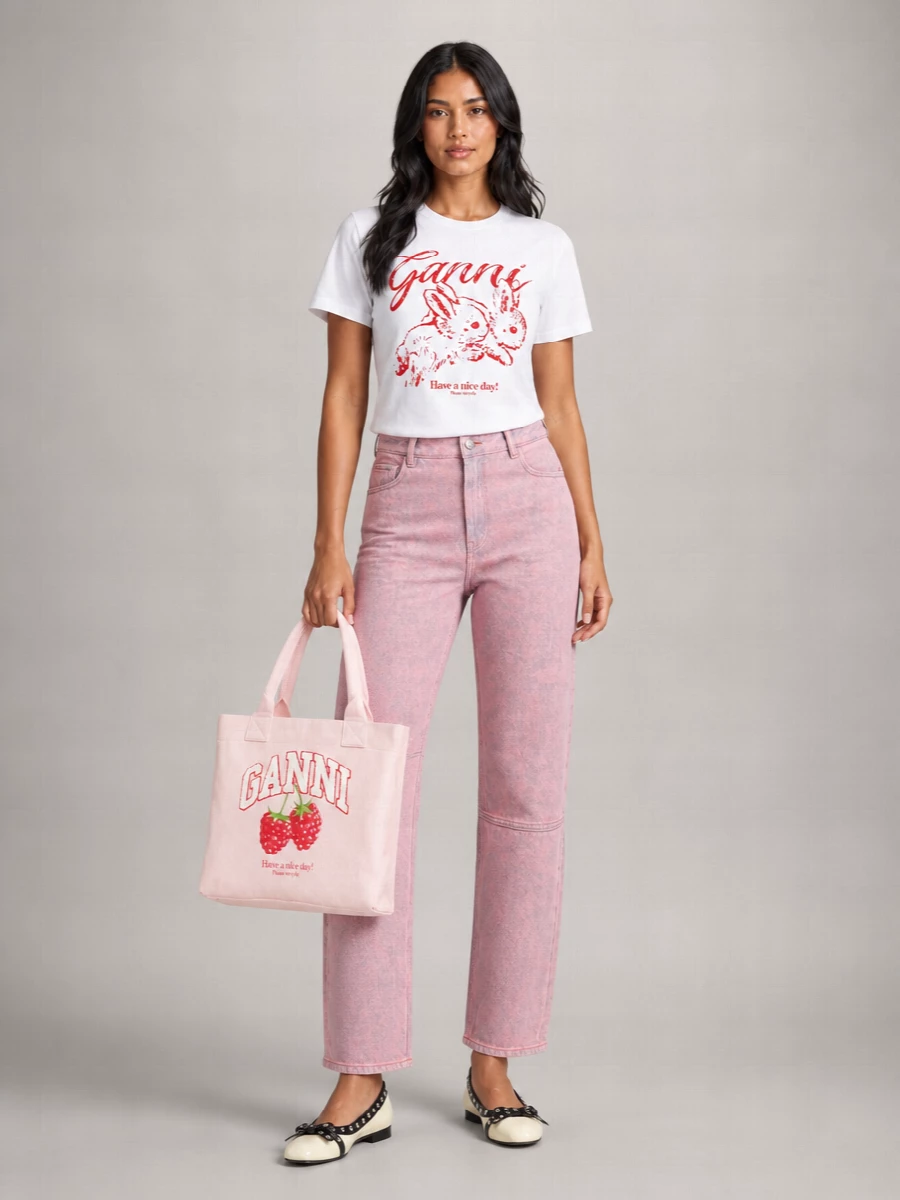 Ganni Cabas Tote Bag