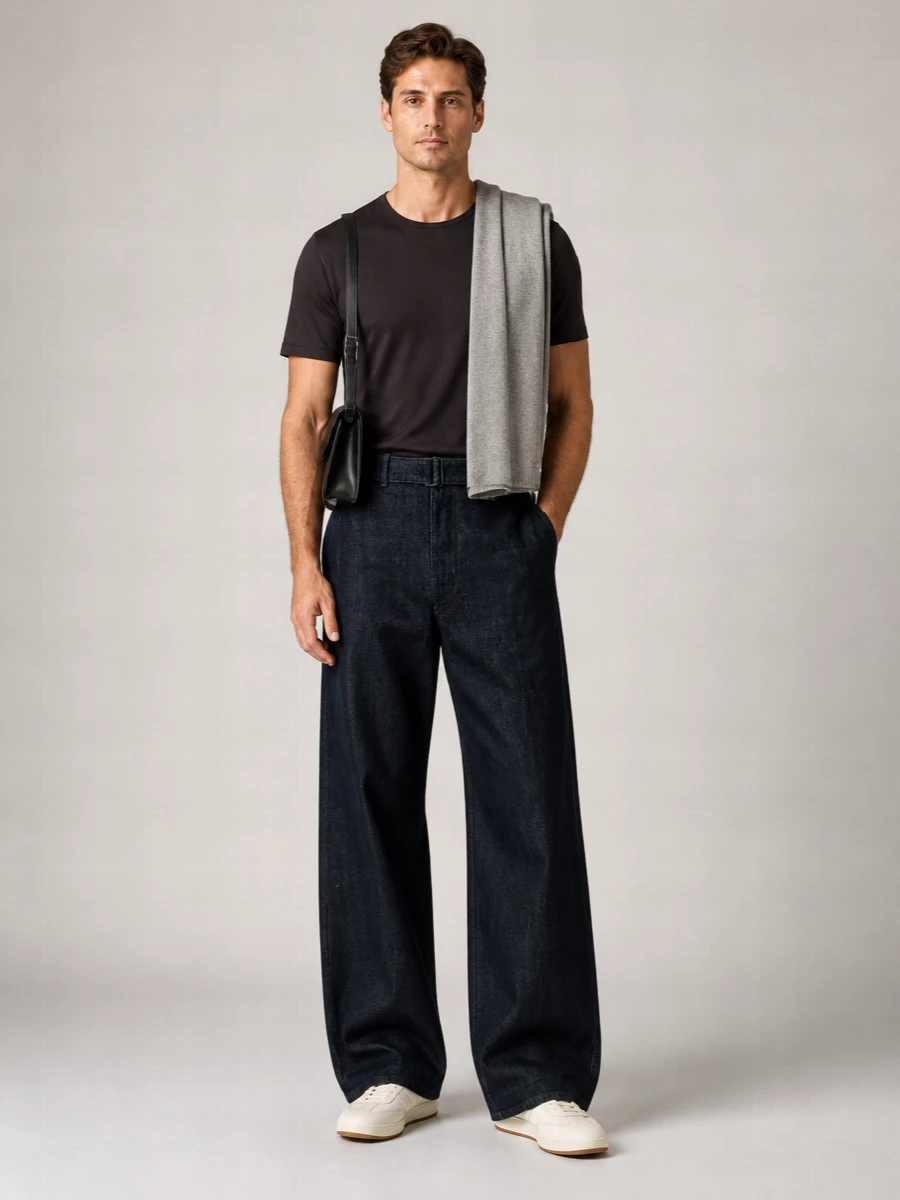Lemaire Ribbed U-Neck T-Shirt