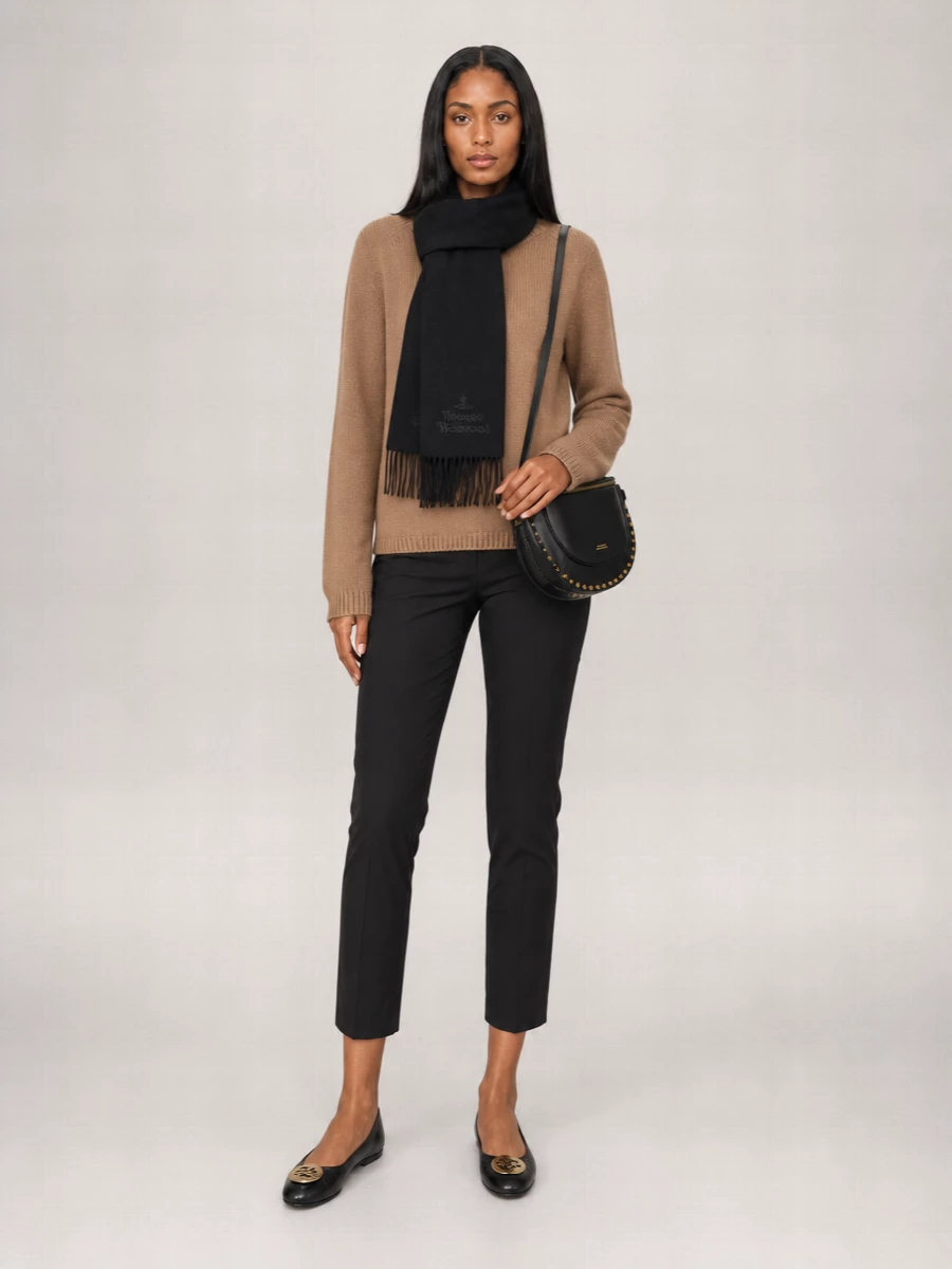 S Max Mara Cashmere Wool Crew Neck Long-Sleeve Jumper