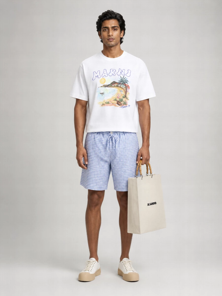 Marni Cotton Relaxed-Fit Logo-Print T-Shirt