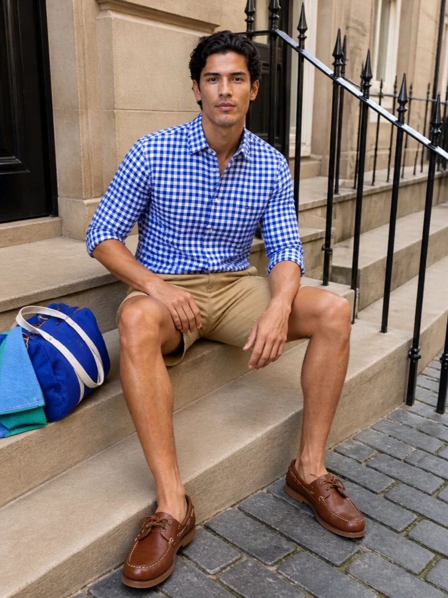 Polo ralph lauren shorts tommy hilfiger shirt outfit