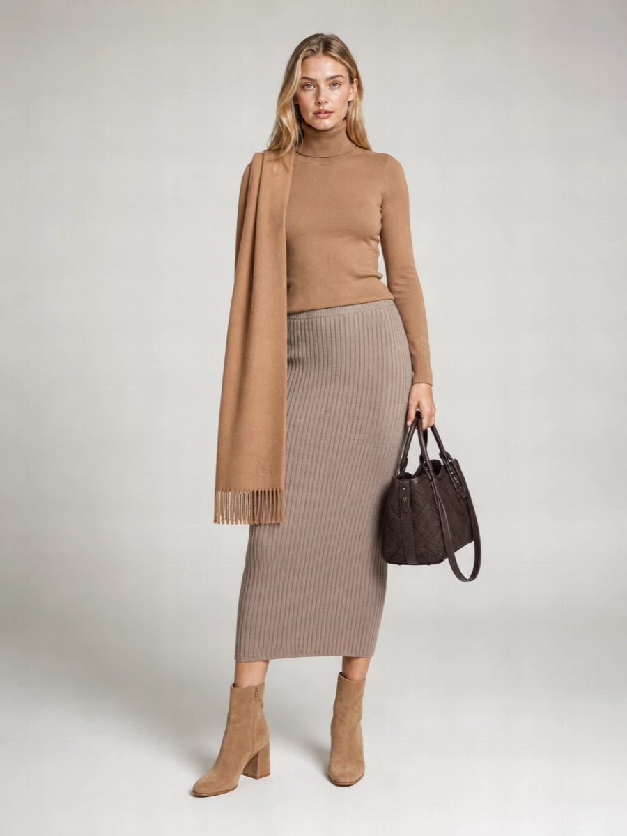 Max Mara Cashmere Fringed Scarf