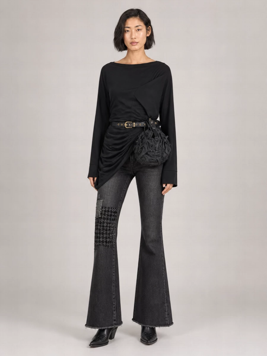 Prada Leather Skinny Eyelet Belt