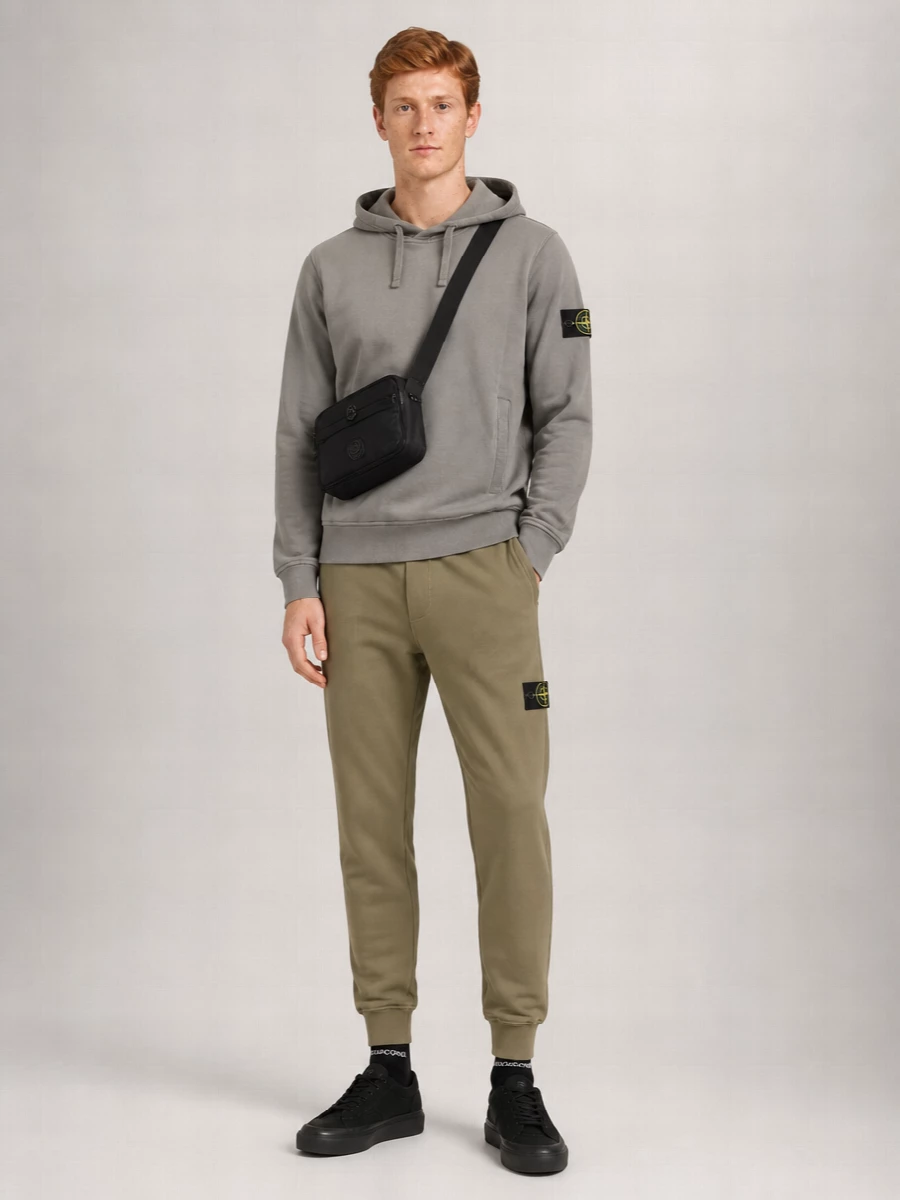 Stone Island Cotton Straight-Leg Trousers