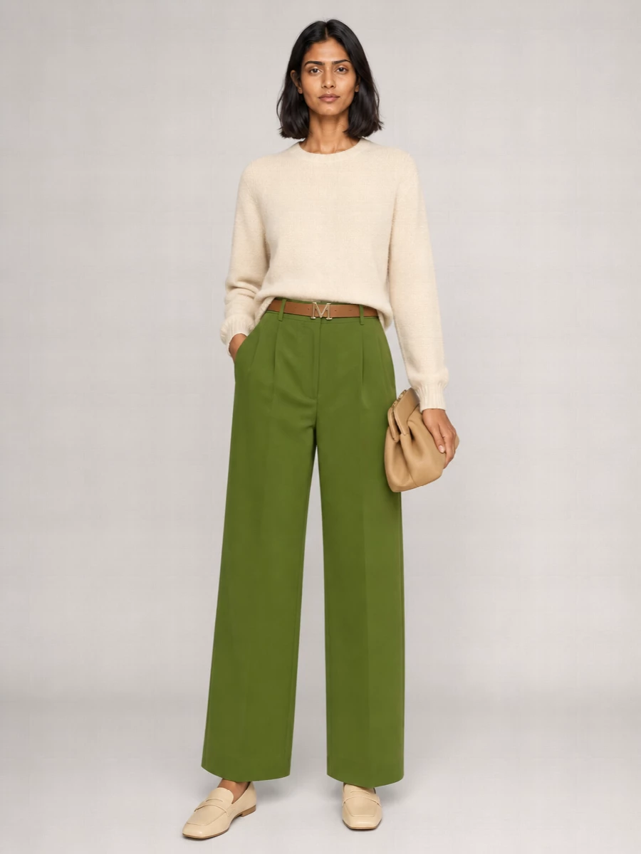 Weekend Max Mara Virgin Wool Wide-Leg Trousers