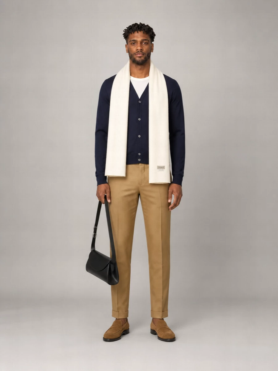 John Smedley Wool Crewneck Cardigan
