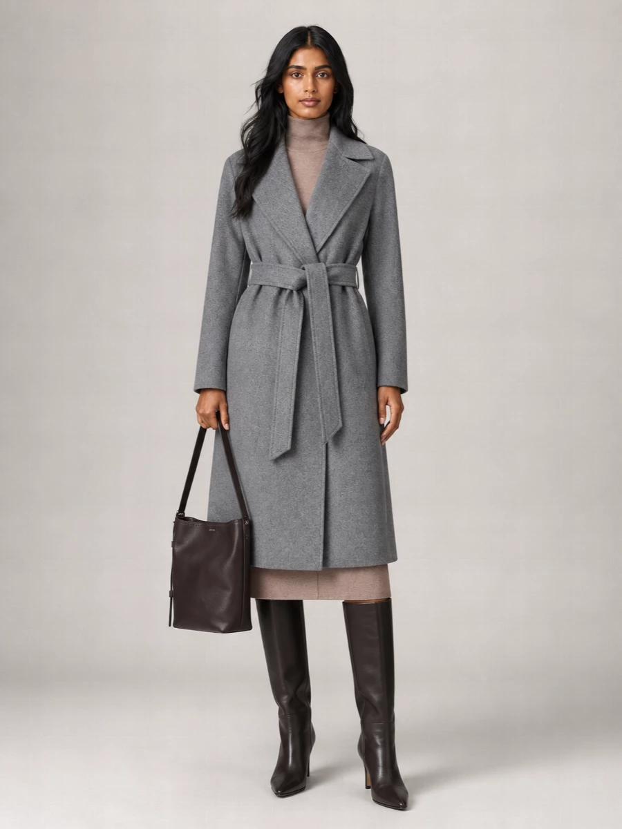 S Max Mara Virgin Wool Fitted Coat