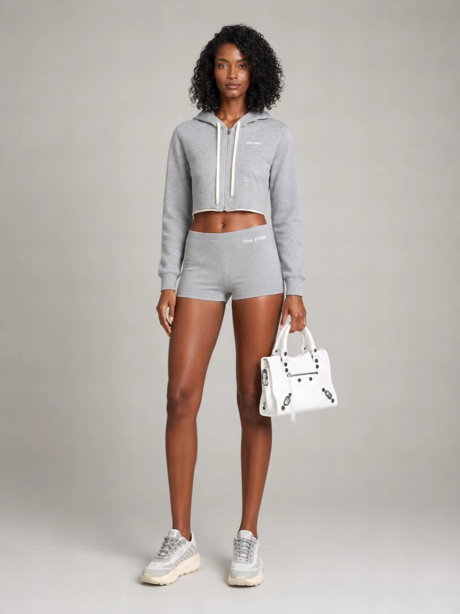 Miu Miu Two-Tone Fabric Low-Top Sneakers