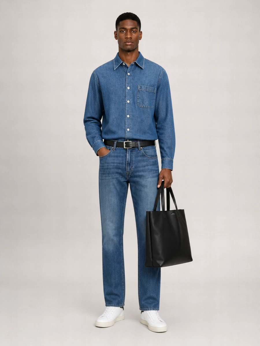 7 For All Mankind Denim Straight-Leg Jeans