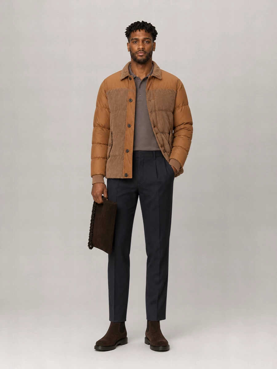Herno Corduroy Down Puffer Jacket