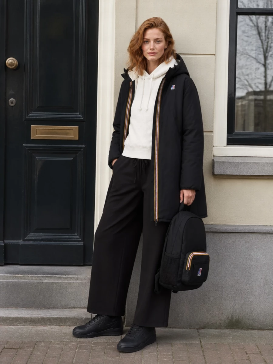 K way parka y 3 hoodie track pants outfit