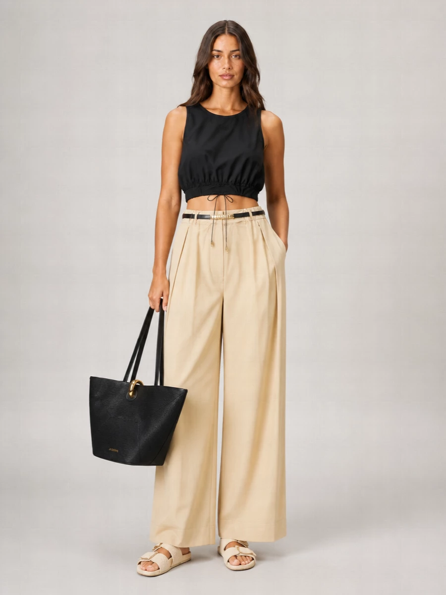 Loewe Paula's Ibiza Cotton Poplin Camisole Top