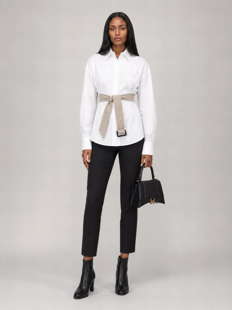 Balenciaga Wool High-Rise Wide-Leg Tailored Trousers