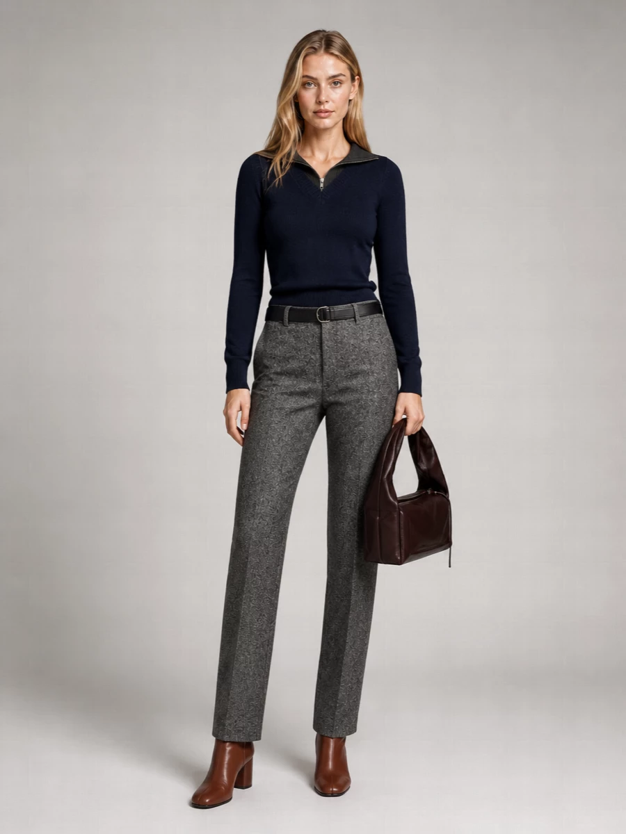 Mm6 Maison Margiela Wool Blend Zip Sweatshirt