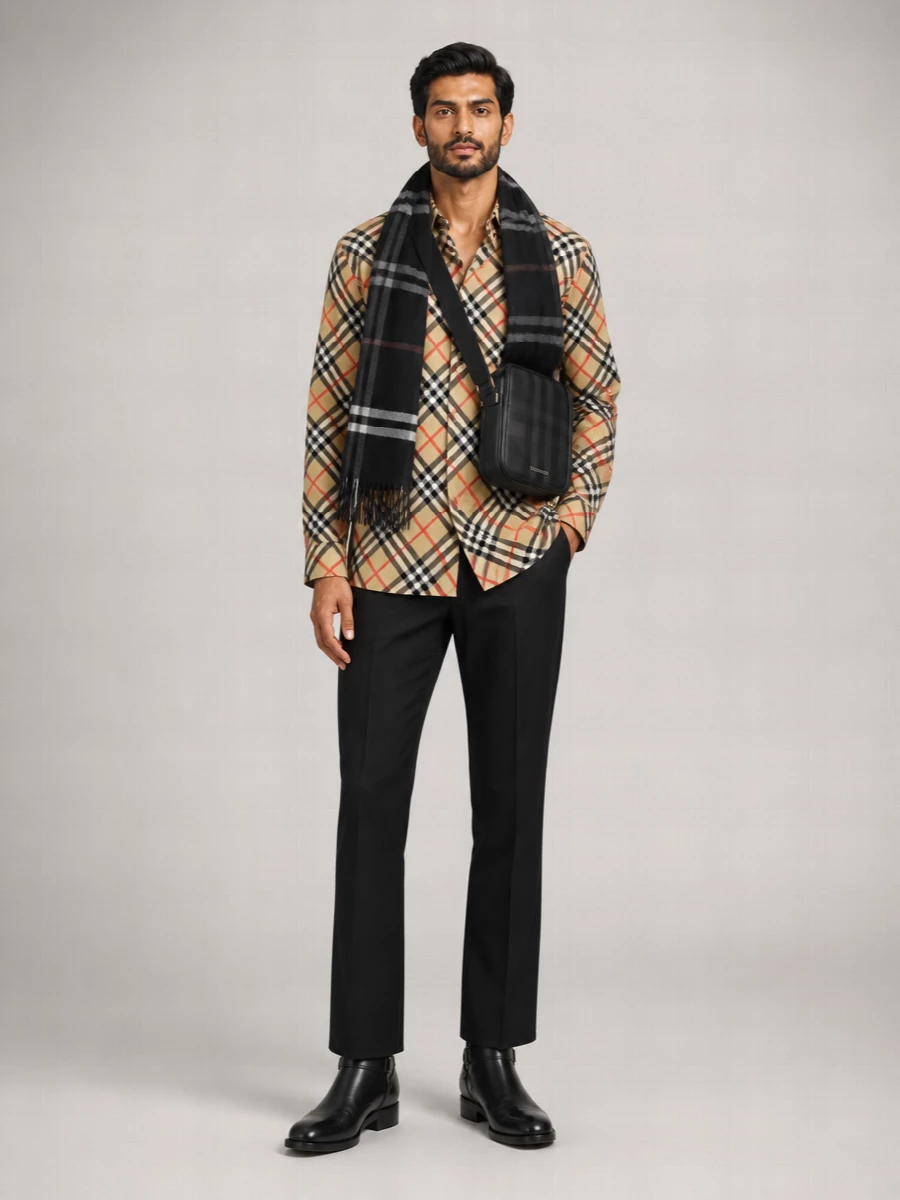 Burberry Silk Checked Shirt