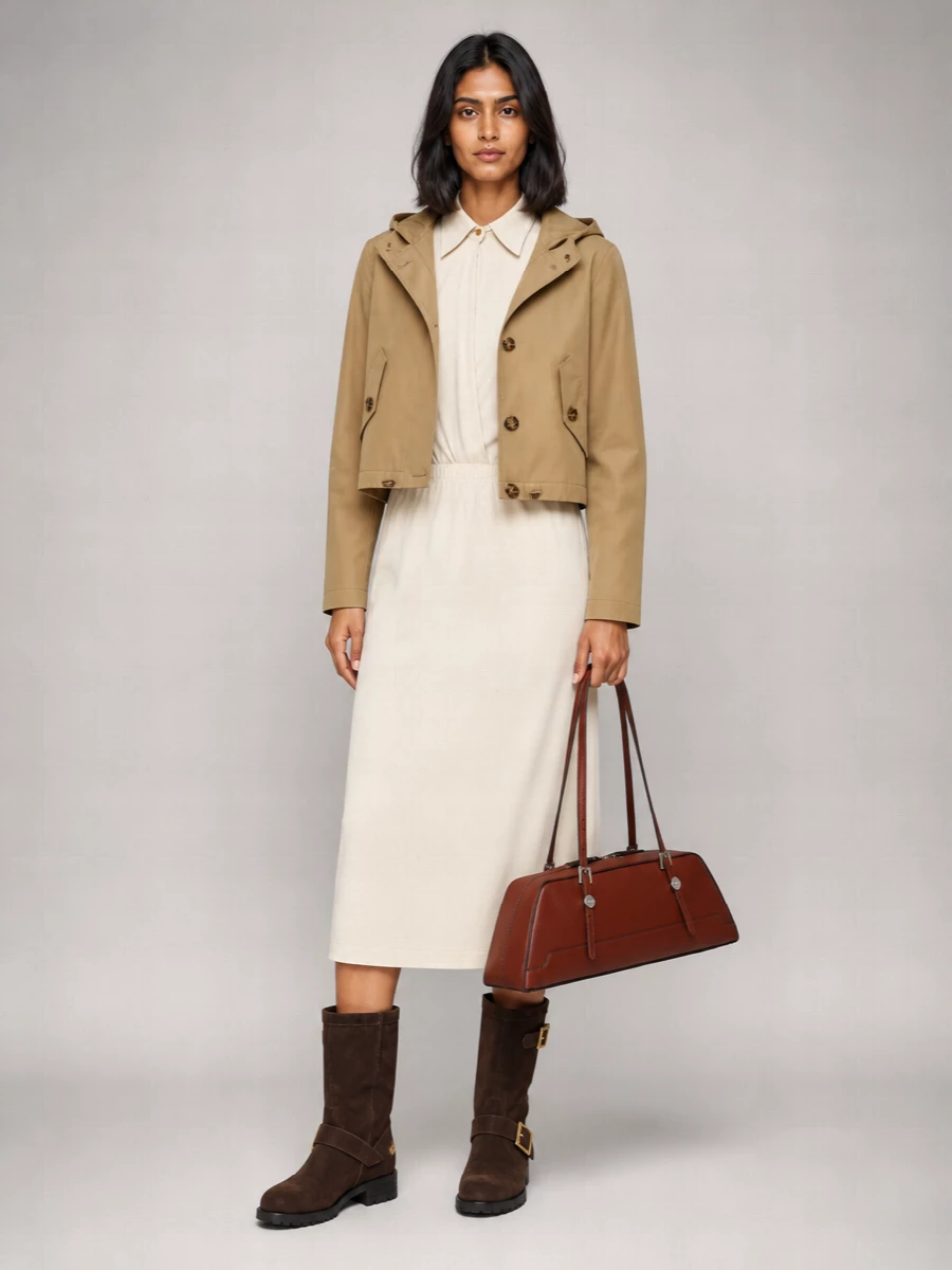 Burberry Cotton Short Single-Breasted Coat