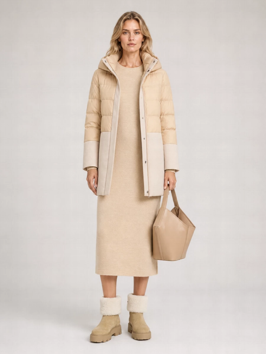 Herno Quilted Paneled Parka Coat