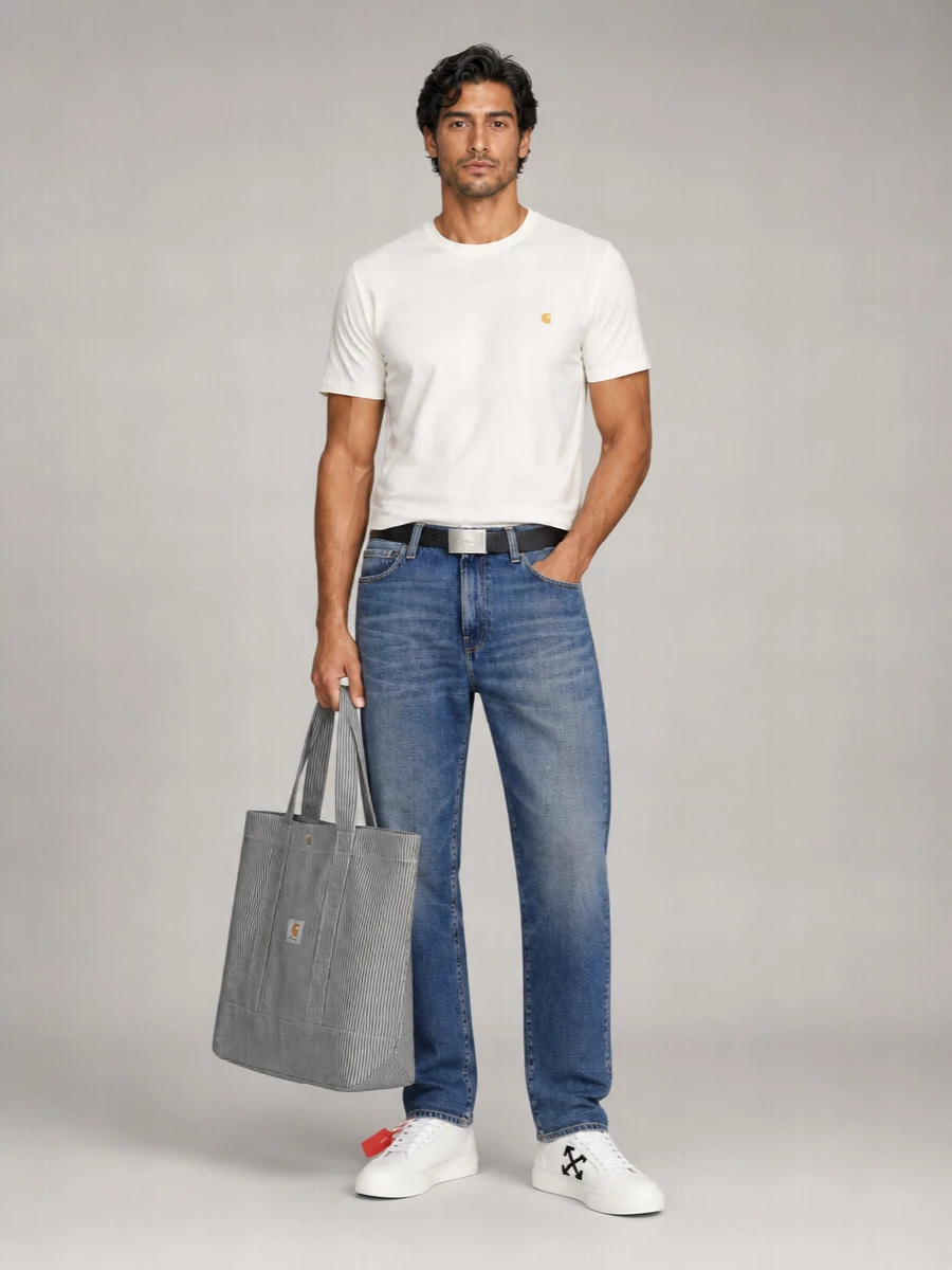 Carhartt Wip Cotton Loose-Fit Ribbed Crew-Neck T-Shirt