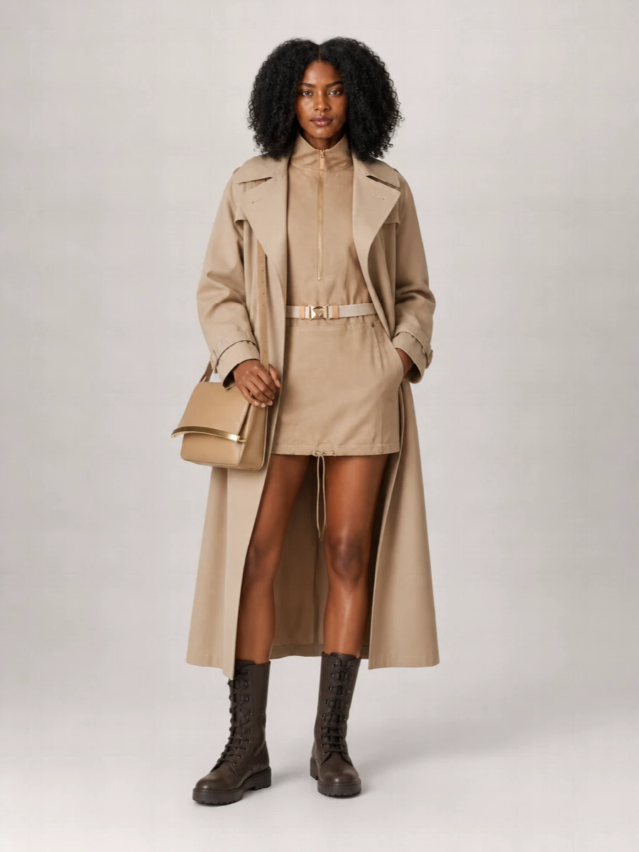 Moschino Double-Breasted Belted Midi Trench Coat