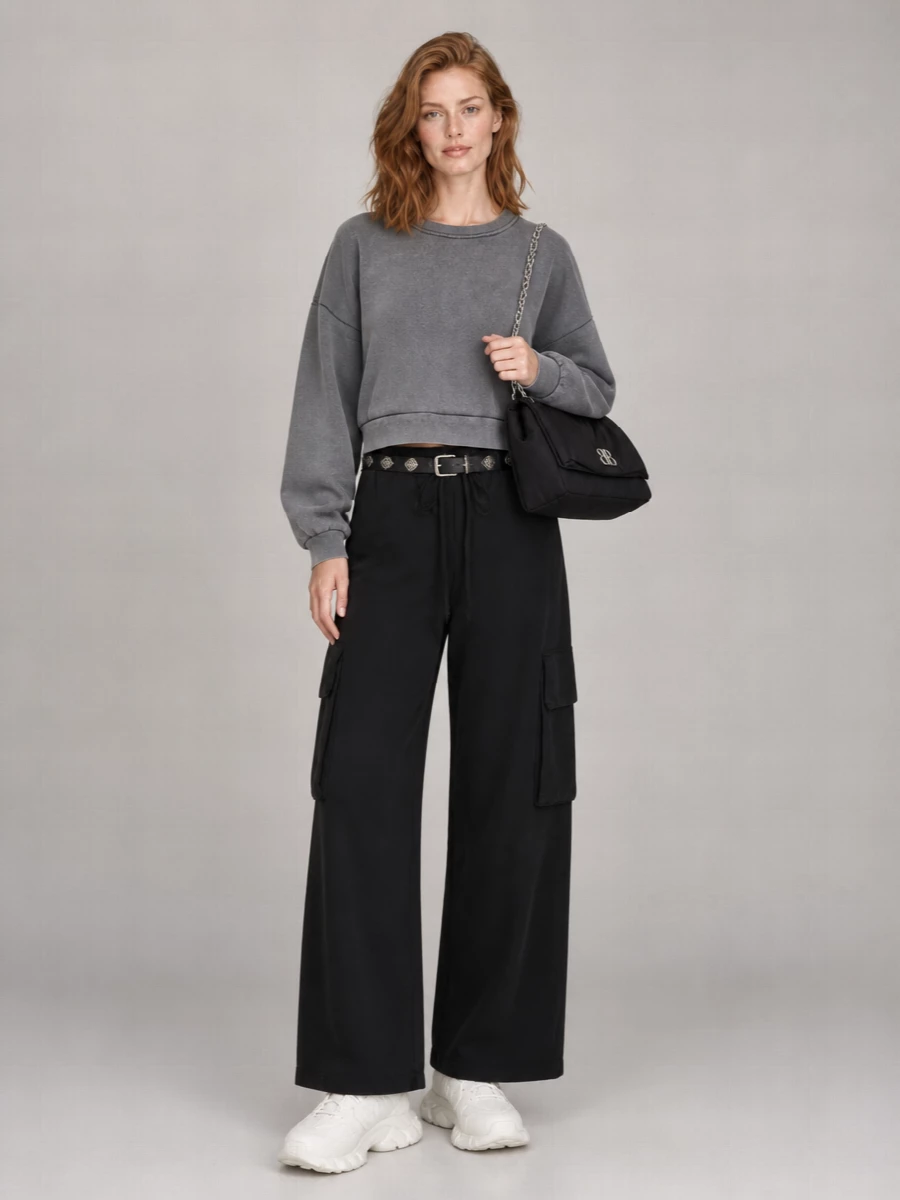 Palm Angels Cotton Wide-Leg Trousers