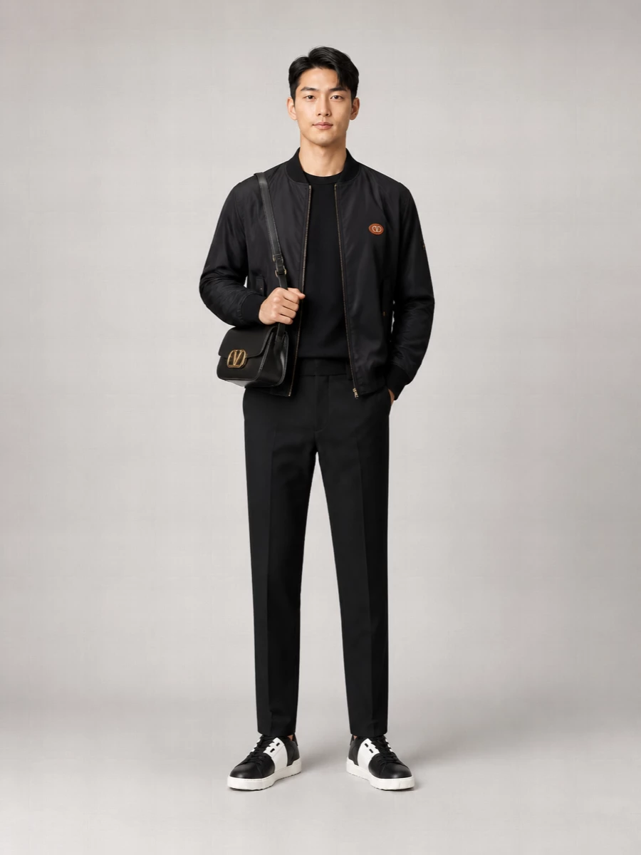 Valentino Nylon Bomber Jacket