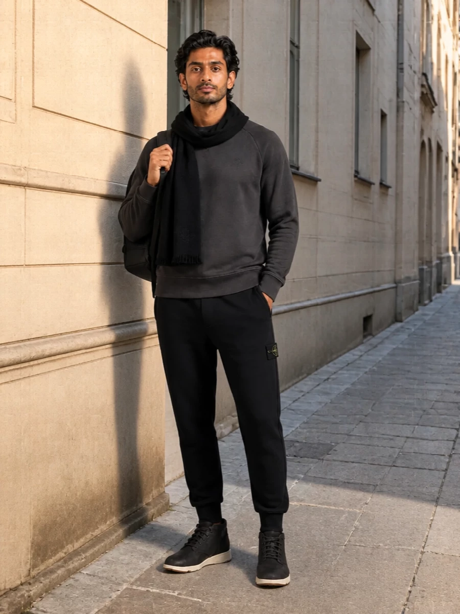 Timberland sweatshirt stone island joggers outfit