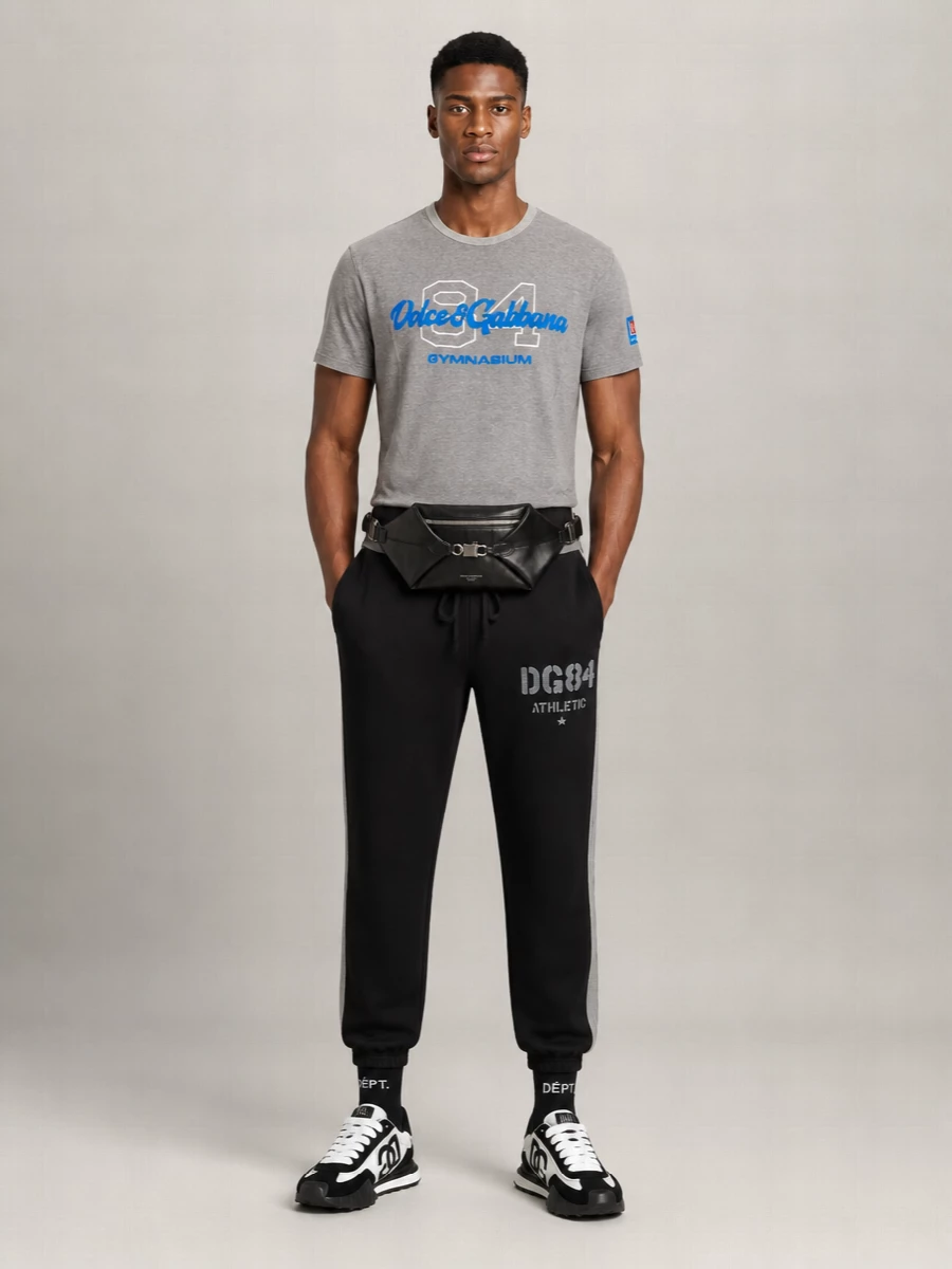 Dolce&Gabbana Cotton Logo-Print Track Pants